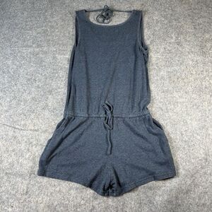 Prana Womens Sylvie Romper Size Small Blue Stripe Hemp Blend Outdoor Gorpcore
